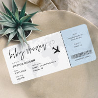 Boarding Pass Travel Baby Boy Babydusche