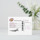 Boarding Pass UAWG Einladungspostkarte (Stehend Vorderseite)