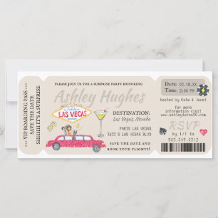 Boarding Pass   Überraschen Zielort Geburtstag