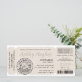 Boarding Pass | Überraschen Zielort Geburtstag (Stehend Vorderseite)