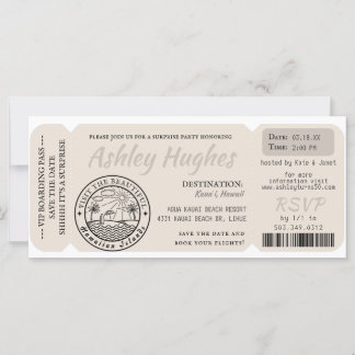 Boarding Pass | Überraschen Zielort Geburtstag