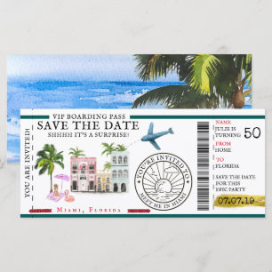 Boarding Pass   Überraschen Zielort Geburtstag