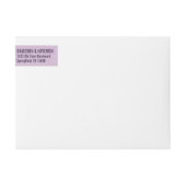 Boarding Pass Vintage Lila Rücksendeadresse (Vorderseite)