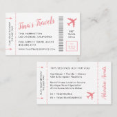 Boarding Pass Visitenkarten Visitenkarte (Vorne/Hinten)