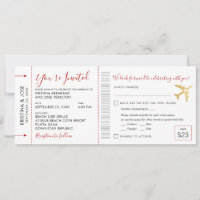 Boarding Pass Wedding All-In-One Einladung