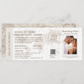 Boarding Pass Wedding & Baptisse Griechenland Neu Einladung (Vorne/Hinten)