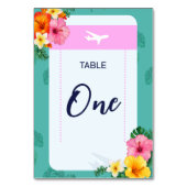 Boarding Pass Wedding Einladung Zielort Tischnummer (Rückseite)