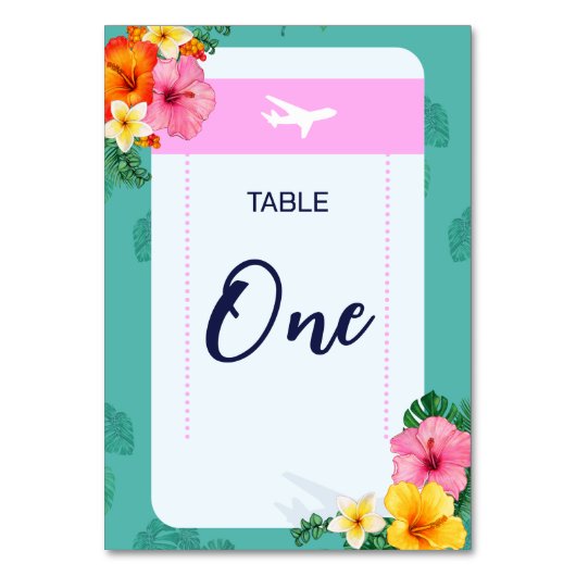 Boarding Pass Wedding Einladung Zielort Tischnummer (Rückseite)