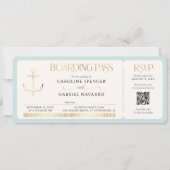 Boarding Pass Wedding Invitation Einladung (Vorderseite)