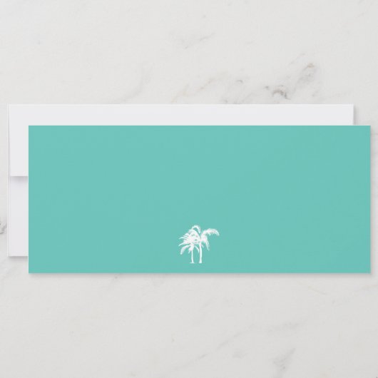 Boarding Pass Wedding Karibik Einladung (Rückseite)