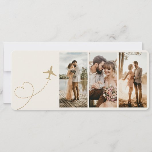 Boarding Pass Wedding Plane Ticket (Rückseite)