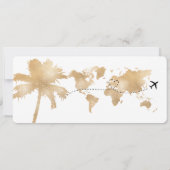 Boarding Pass World Map Island Beach UAWG QR-Code Einladung (Rückseite)