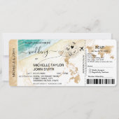 Boarding Pass World Map Philippines Beach UAWG Einladung (Vorderseite)