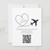 Boarding Pass Zielflugzeug Herzhochzeit Save The Date (Rückseite)