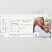 Boarding Pass Zielort Foto Save the Date (Vorne/Hinten)