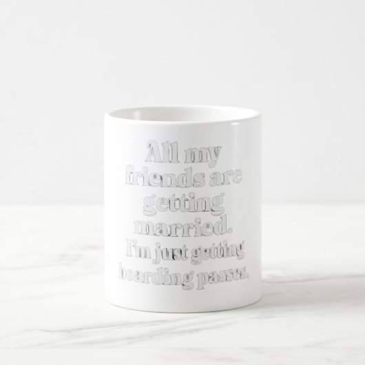 Boarding Passes Over Bouquets- Funny Travel mug Kaffeetasse (Mittel)