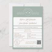 Boarding Passport Ticket Hochzeit in Urlaubsort Einladung (Vorderseite)