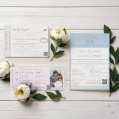 Boarding Passport Ticket Hochzeit in Urlaubsort Einladung
