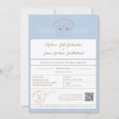 Boarding Passport Ticket Hochzeit in Urlaubsort Einladung (Vorderseite)