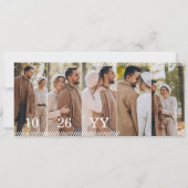 Boarding Plane Ticket Destination Wedding Photo Einladung (Rückseite)