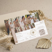 Boarding Plane Ticket Destination Wedding Photo Einladung