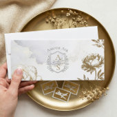 Boarding Plane Ticket Floral Destination Wedding Einladung