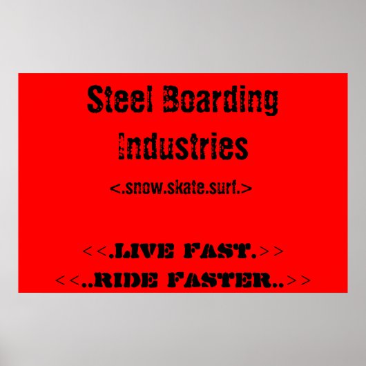 Boarding Poster (Vorne)