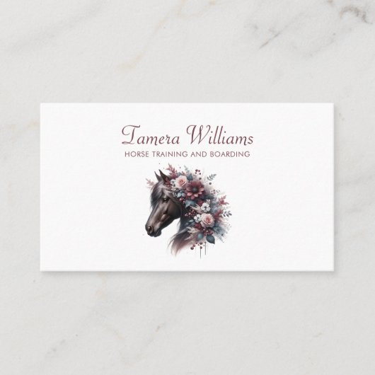 Boarding Reitschule Visitenkarte (Vorderseite)