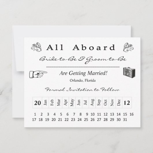 Boarding Save the Date (Vorderseite)