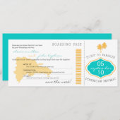 Boarding Save the Date in die Dominikanische Repub (Vorne/Hinten)