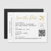 Boarding Save the Date kleine Magnetkarte Magneteinladung (Vorne/Hinten)