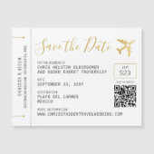 Boarding Save the Date kleine Magnetkarte Magneteinladung (Vorderseite)