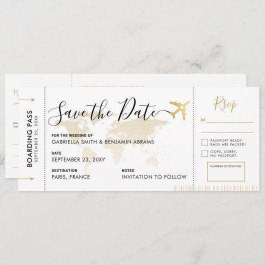 Boarding Save the Date mit angeschlossenem UAWG (Vorne/Hinten)