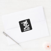 Boarding, Snowboard, Schnee, Snowboarder, Gnar, Sh Quadratischer Aufkleber (Umschlag)