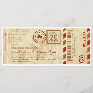 Boarding-Ticket Hochzeitseinladung Einladung