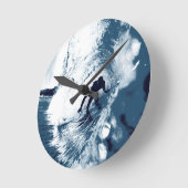 Boarding Trybe Tube, Hawaiian Surf Grafik Runde Wanduhr (Winkel)
