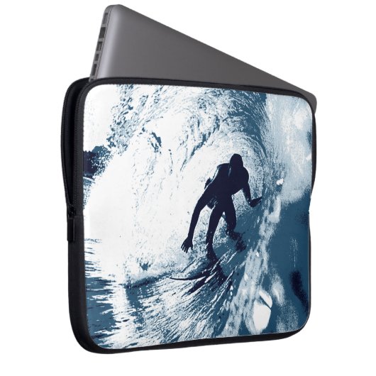 Boarding Trybe Tube, Hawaiian Surf Graphic Wetsuit Laptopschutzhülle (Vorne Rechts)