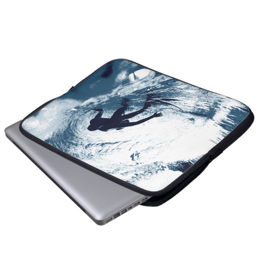 Boarding Trybe Tube, Hawaiian Surf Graphic Wetsuit Laptopschutzhülle (Vorne Knopf)