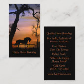 Boarding-Visitenkarten für Pferde Visitenkarte (Vorne/Hinten)