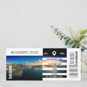 Boarding von Miami Florida am Wochenende Einladung (Stehend Vorderseite)