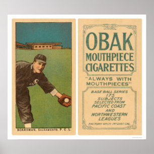 Boardman Sacramento Baseball 1910 Poster