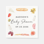 Boards and Bottles Charcuterie Baby Shower Serviette (Vorderseite)