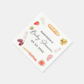 Boards and Bottles Charcuterie Baby Shower Serviette (Ecke)