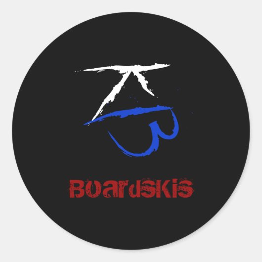 BoardsKis - Emblem-Aufkleber (schwarz) Runder Aufkleber (Vorderseite)