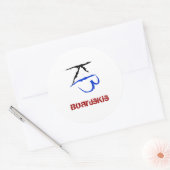 BoardsKis - Emblem-Aufkleber (weiß) Runder Aufkleber (Umschlag)