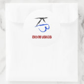 BoardsKis - Emblem-Aufkleber (weiß) Runder Aufkleber (Tasche)