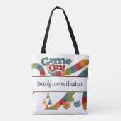 Boardspielbegeisterte, Spielabend, farbenfroh Tasche (Rückseite)