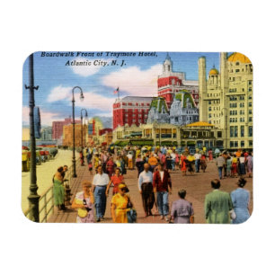 Boardwalk, Atlantic City Vintag Magnet