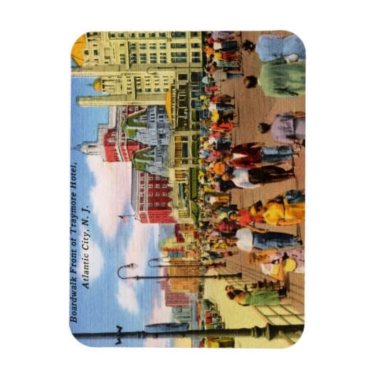 Boardwalk, Atlantic City Vintag Magnet (Vertikal)