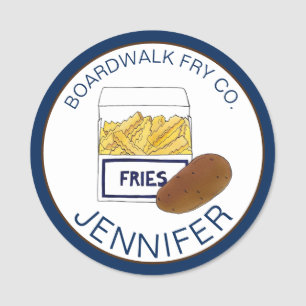 Boardwalk Beach Frips Pommes frites Pommes frites Namensschild